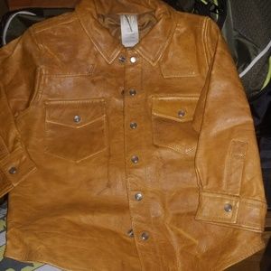 Baby Gap leather shirt jacket sz 2 yrs